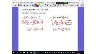 Alg I - 7.2 Part 2 HW Solutions