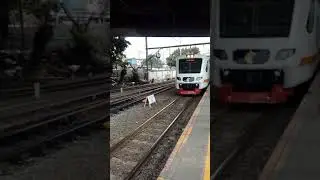 Kereta Bandara Raillink melesat kencang di st. Tanah Abang | tidak berhenti