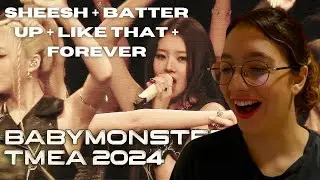 BABYMONSTER -   SHEESH + BATTER UP + LIKE THAT + FOREVER  240720 TMEA 2024 Reaction