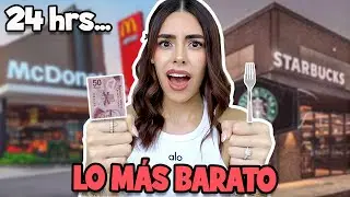 COMIENDO LO MÁS BARATO de los Drive Thtu POR 24 HORAS 🍔🍕🍩🍰🌮