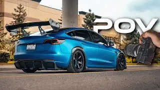 POV Car Photography with Crazy Tesla! // Sony A7C