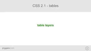 CSS 2.1 -  table layers when styling tables with css
