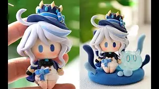 【原神WIKI】～芙寧娜太可愛了吧～[Genshin Impact Wiki~ Furina is so cute~] #黏土教程 #claytutorial