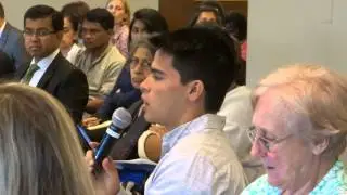 Delegate posing questions at WNTA Civil Society Dialogue in NY