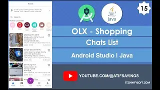 OLX Shopping | 15 Chats List | Android Studio | Java