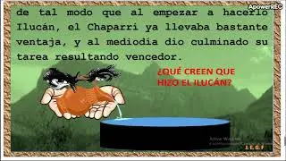 LEYENDA DEL ILUCÁN Y EL CHAPARRÍ