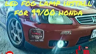 HOW TO INSTALL LED FOG LAMPS/SPOTS IN 99/00 HONDA