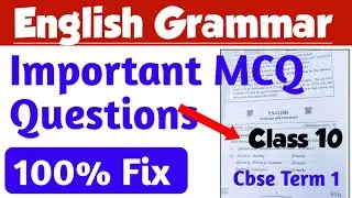 Class 10 English Grammar Important MCQ Questions