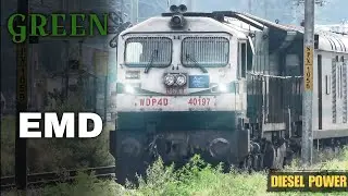 GREEN EMD 💚!! Ex GOLDEN ROCK ~ WDP-4D ~ With 15624/ Kamakhya - Bhagat Ki Kothi Weekly Express!