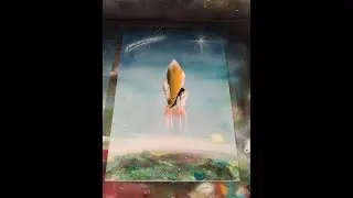 To the sky in spray paint art