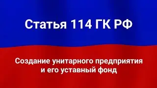 Создание унитарного предприятия и его уставной фонд.