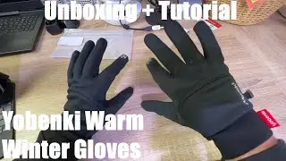 Yobenki Gloves Warm Winter Gloves Waterproof Touchscreen Gloves Anti-slip unboxing and instructions