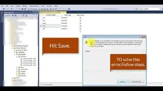 Solved!-Change Column Order in a Table - SQL Server.- Save Changes Not permitted