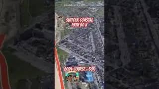Suffolk Coastal Path 50K (2024): fly over the 50 km course!