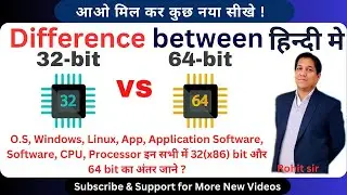What is 32 (x86) bit and 64 bit #windows #app #application #sofware #processor #cpu via Rohit Shanu