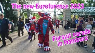 1600 fursuiters! Fursuit parade at the new EF 27 Eurofurence 2023 for furries, fursuiters and furs
