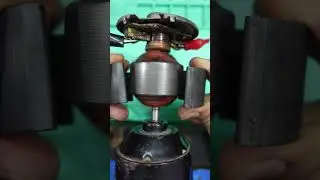 DC electric motor spinning with one and two permnent magnets
