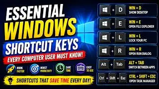 014🔥 Essential Windows Shortcut Keys Every Computer User Must Know! 💻⚡