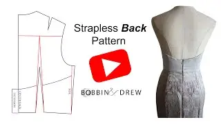 How to Draft the BACK Strapless (Bustier) Pattern From Bodice Block (watch in HD)
