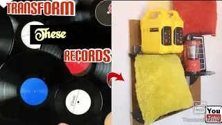 How to repurpose old Vinyl Records ( turn them into awesome floating shelves)