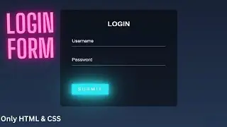Neon login form by using HTMl & CSS