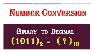 Binary to decimal conversion  || How To Convert Binary To Decimal