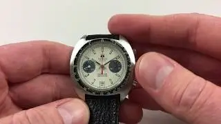 Tissot Seastar Navigator 'Panda Dial' Ref. 40522 steel vintage chronograph, circa 1973