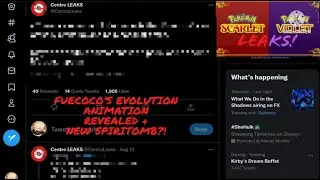 FUECOCO'S EVOLUTION ANIMATION REVEALED + NEW SPIRITOMB?! Pokemon Scarlet and Violet: LEAKS