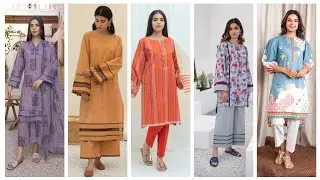 Girls stylish summer lawn kurti design