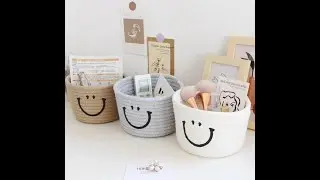Handmade Cotton Thread Storage Bucket #amazonfinds #homegadgets #viralgadgets #storagesolutions