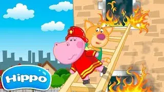 Hippo 🌼 Fireman for kids 🌼 Cartoon Game Review
