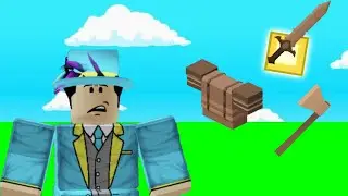 Roblox Bedwars But I can Only Use Wood Items...