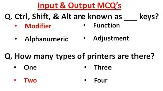 Top 100 Input and Output Device MCQ | Mcq on Input Output and Storage devices | Computer MCQ 2022