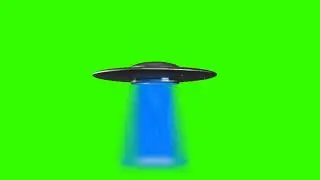 Alien space ship green screen no copyright 