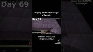 Playing Minecraft in a Tornado