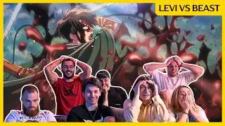 Attack on Titan 3x17  - Levi vs Beast Titan Reaction!