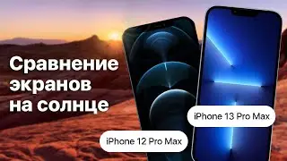 Сравнение яркости экрана iPhone 12 Pro Max и iPhone 13 Pro Max при ярком солнце