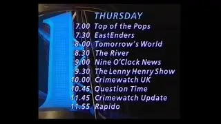 BBC1 Continuity | 3rd November 1988