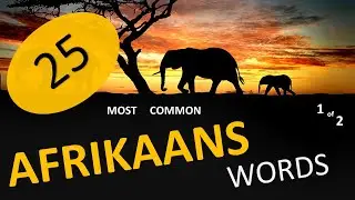 25 most common Afrikaans words 1/2