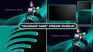 "Valorant Sage" Animated Stream Overlay | Free Animated OBS/Streamlabs Overlay | Free Stream Layout