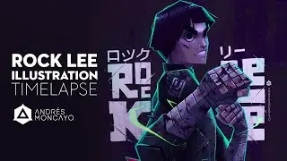 Rock Lee ( Naruto ) - Time lapse Illustration