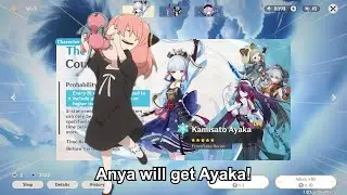 Anya rolls for Ayaka on Genshin Impact