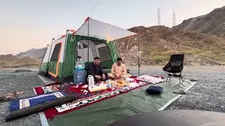 We went to camp ⛺️ in Hatta… #uae #camping #travel #outdoor #mountains #asmr