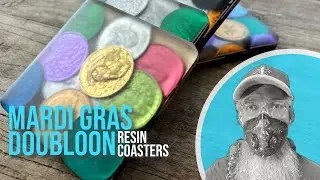 Mardi Gras Doubloon Resin Coasters - Laissez les bons temp rouler
