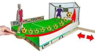How to make FIFA Penalty Football Board GAME from Cardboard DIY at HOME World Cup 2018 in Russia