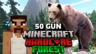 Minecraft EN GERÇEKÇİ ORMANDA 50 GÜN Hayatta Kaldım