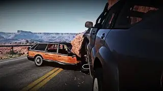 Rockslide Car Crashes #01 - BeamNG Drive