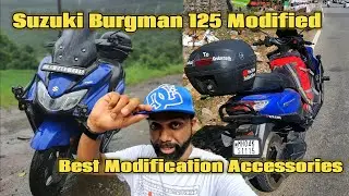 Suzuki Burgman 125 Modified | Suzuki Burgman 125 Top Box Bracket | Best Accessories For Scooter