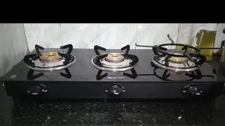 Golden surya . gas stove 3 burner unboxing. glasss top | 3 years warranty🌟🌟 |  my new Gas stove