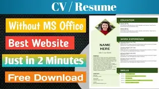 How to write a Resume Without MS Office | For Freshers & Experienced Candidates 2021